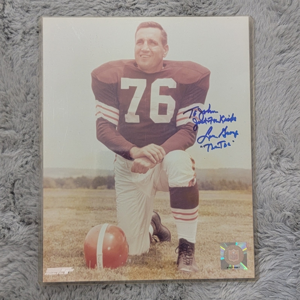 Vintage Signed Lou Groza Photo - 8 X 10